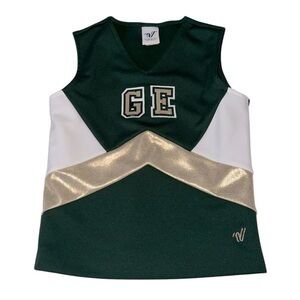 Cheerleader/Costume Girls Green and Gold Top